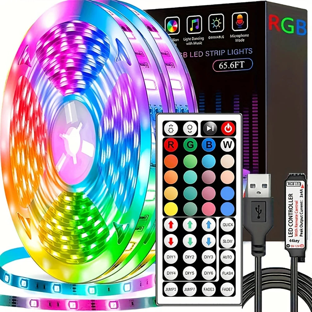 10m 20m Led Strip Lights with 44 Key Remote Control