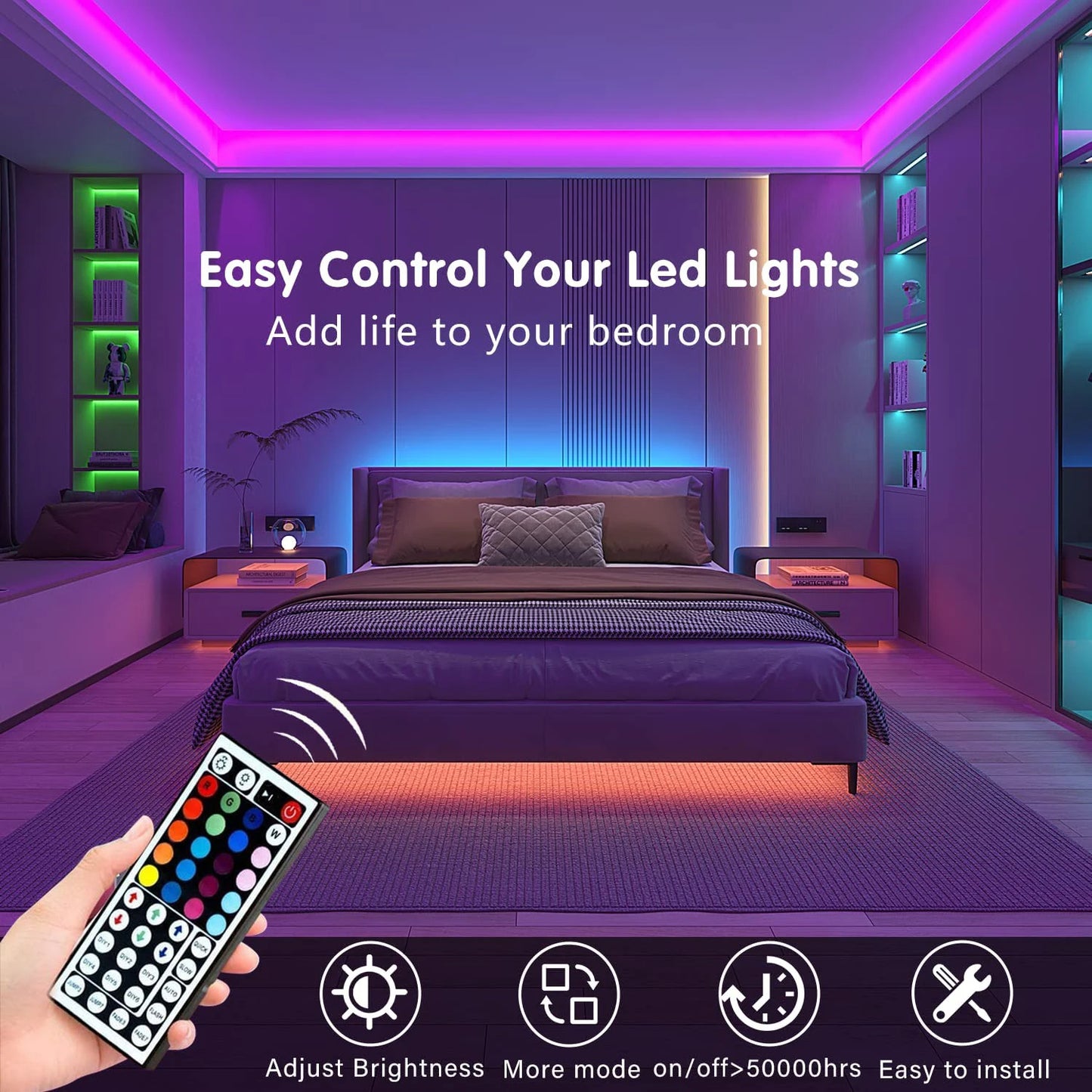 10m 20m Led Strip Lights with 44 Key Remote Control