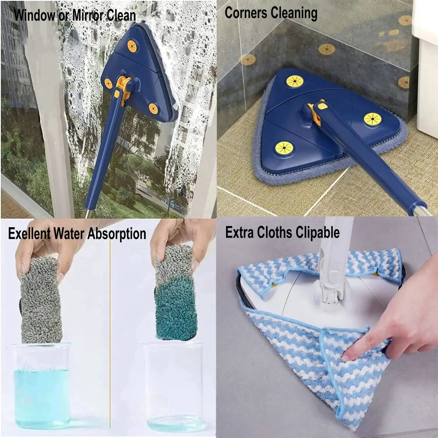 Rotatable Adjustable Cleaning Mop