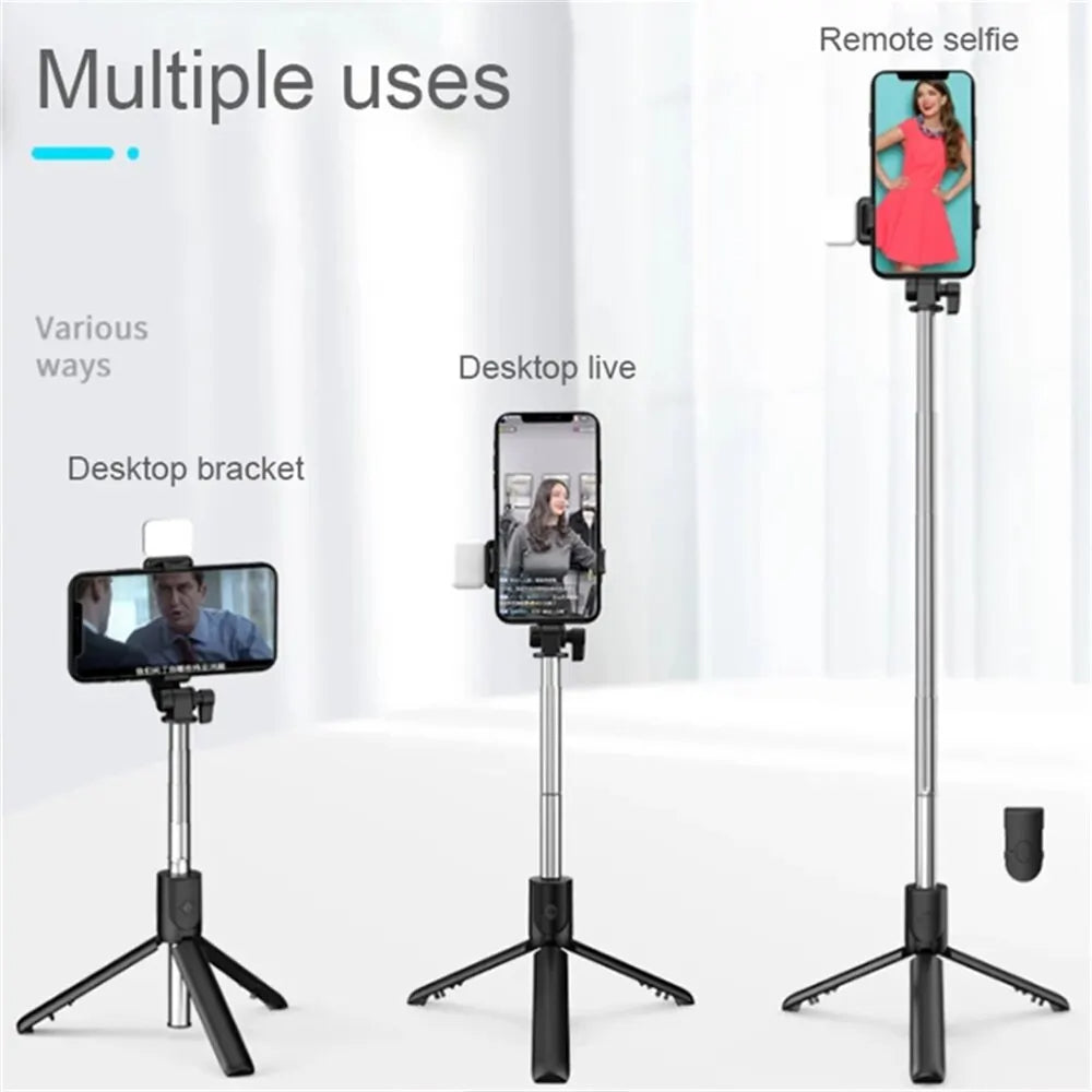 3 In 1 Selfie Stick Bluetooth Remote Tripod