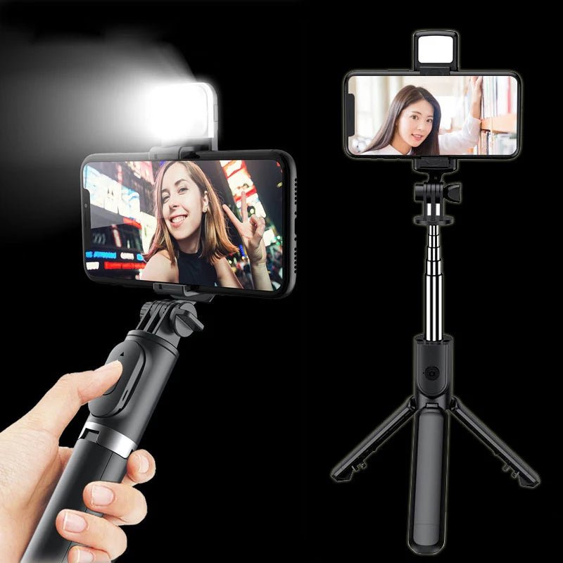 3 In 1 Selfie Stick Bluetooth Remote Tripod